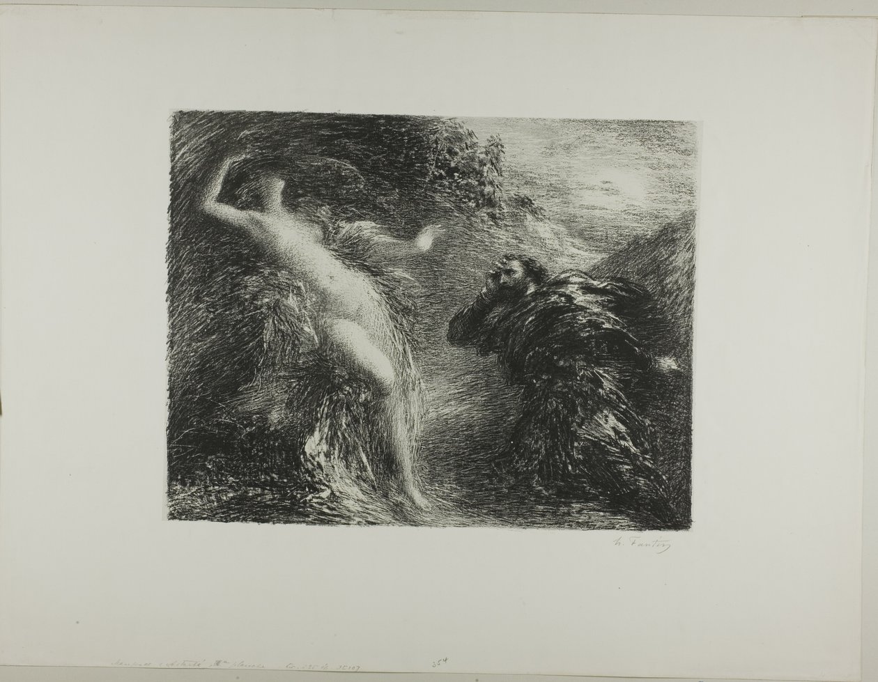 Manfred og Astartea, tredje tallerken av Ignace Henri Jean Fantin Latour