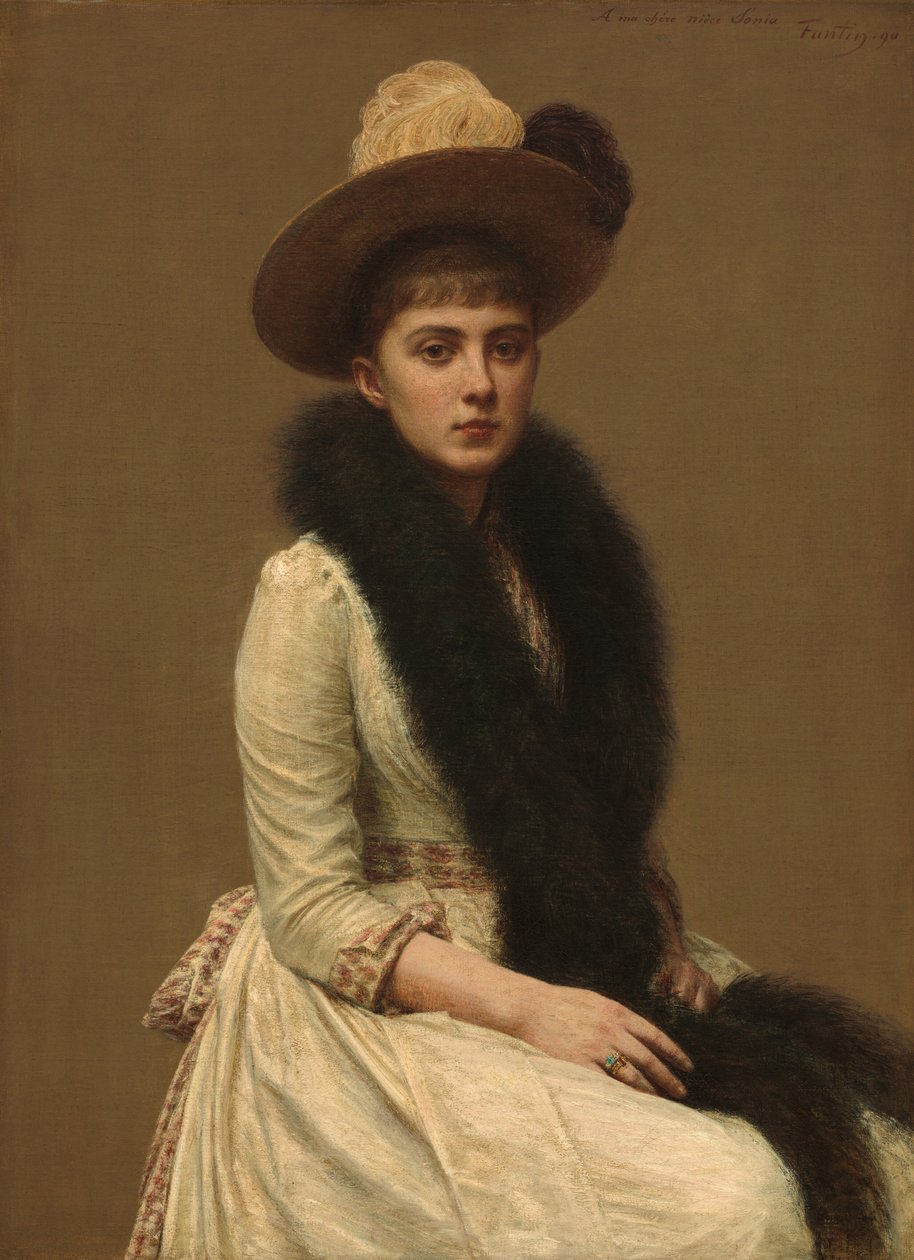 Portrett av Sonia av Ignace Henri Jean Fantin Latour