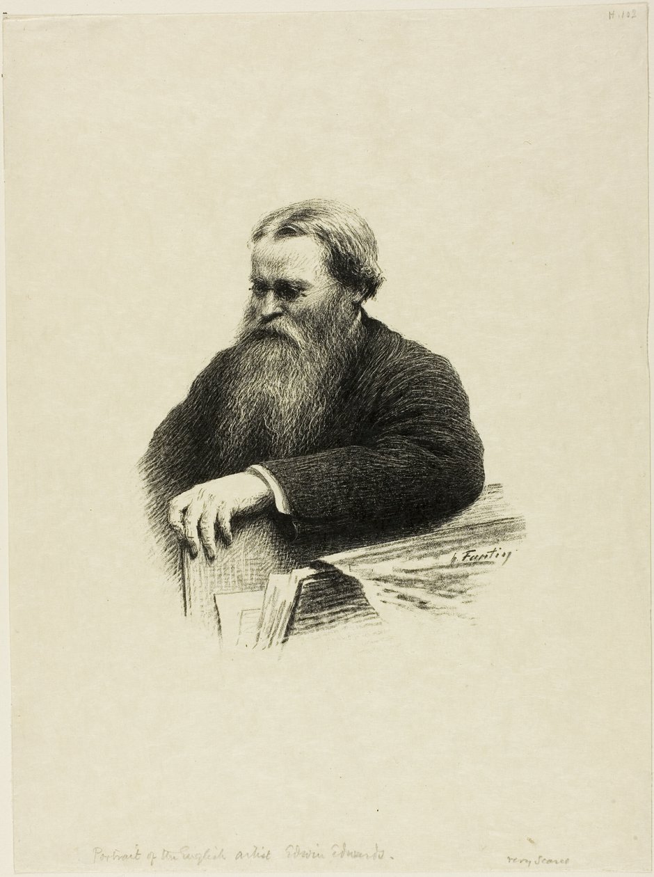 Portrett av kunstneren Edwin Edwards av Ignace Henri Jean Fantin Latour