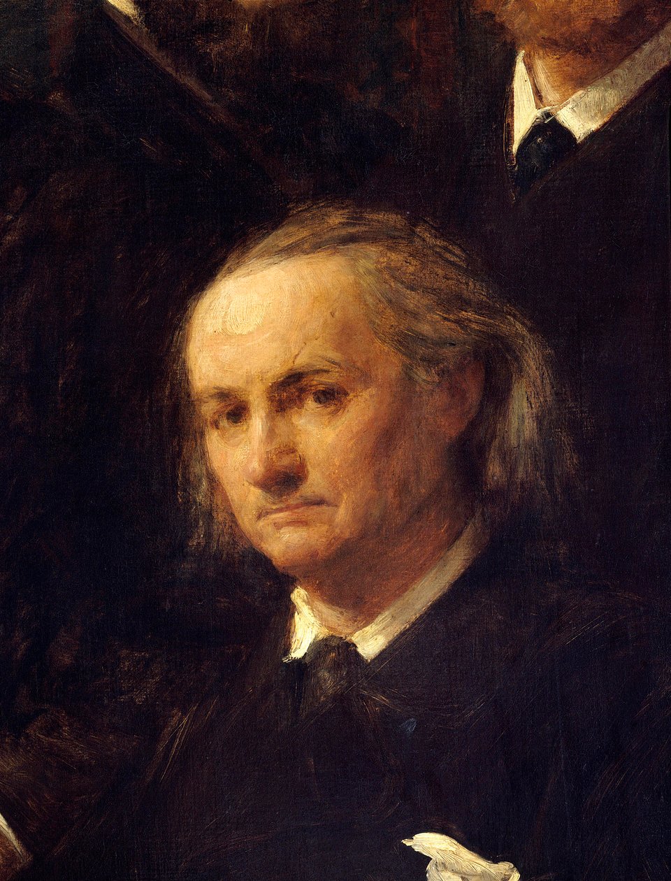 Portrett av poeten Charles Baudelaire (1821-1867) Detalj av maleriet "" Hommage a Delacroix"" av Henri Fantin Latour (Fantin-Latour) av Ignace Henri Jean Fantin Latour