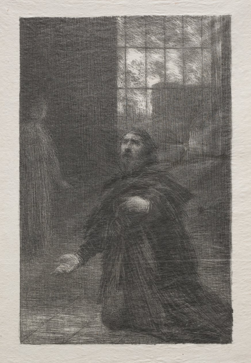 Rienzi, akt V: Rienzis bønn av Ignace Henri Jean Fantin Latour