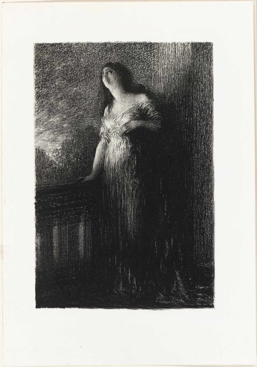Romeo og Julie: Confiding in the Night av Ignace Henri Jean Fantin Latour