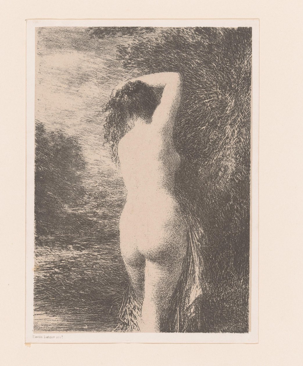stående badegjester Baigneuse debut av Ignace Henri Jean Fantin Latour