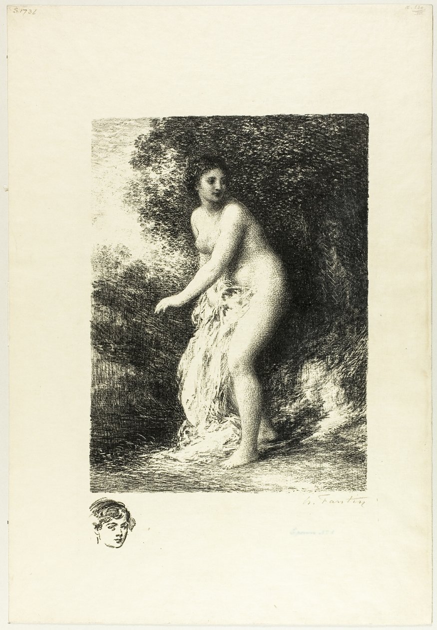Stående Bader, andre plate av Ignace Henri Jean Fantin Latour