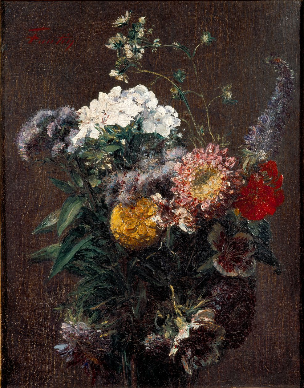 Stilleben: blandede blomster, c1850-1900 av Ignace Henri Jean Fantin Latour