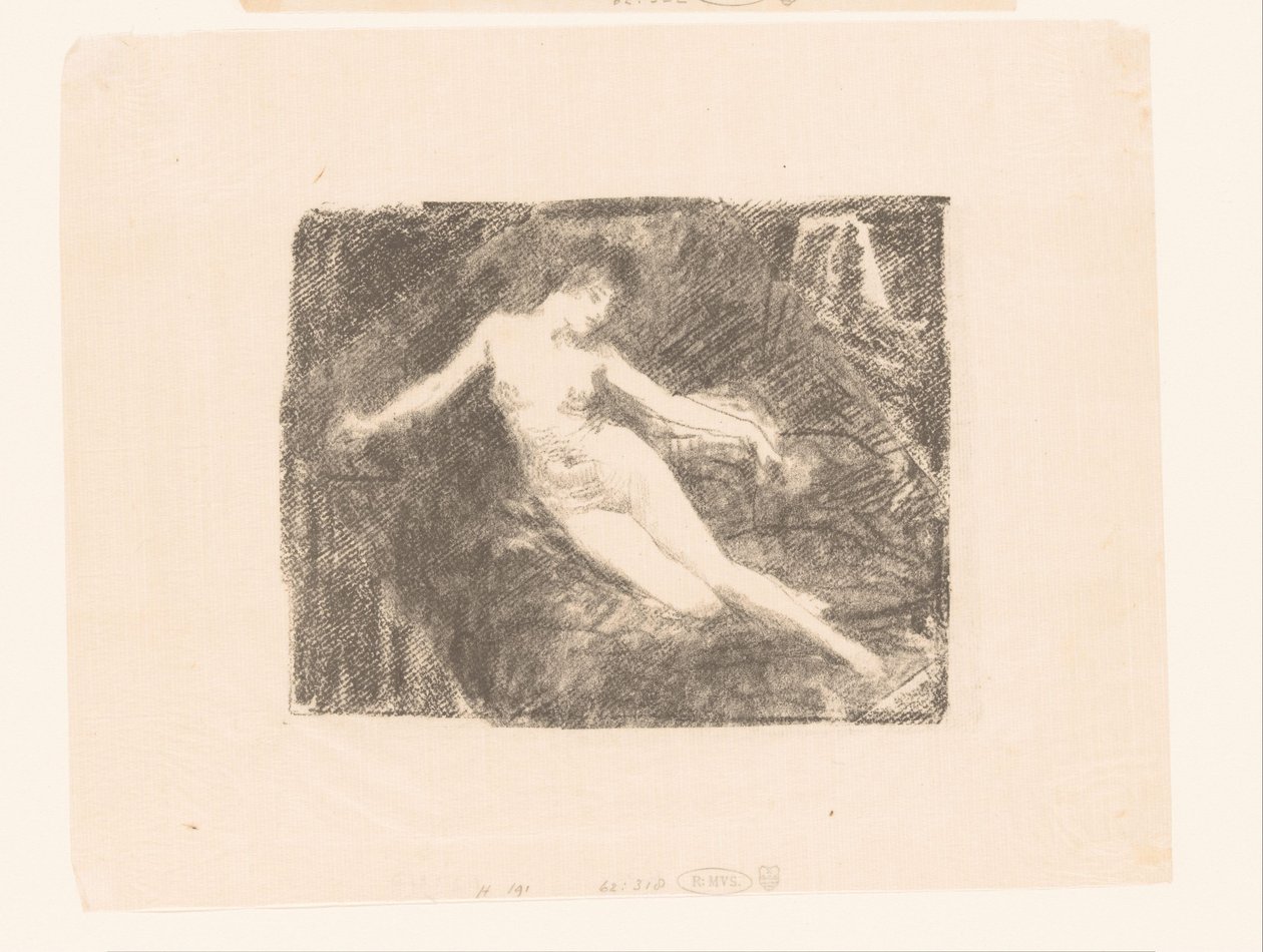 Studie av en naken, våknende kvinne Le Matin av Ignace Henri Jean Fantin Latour
