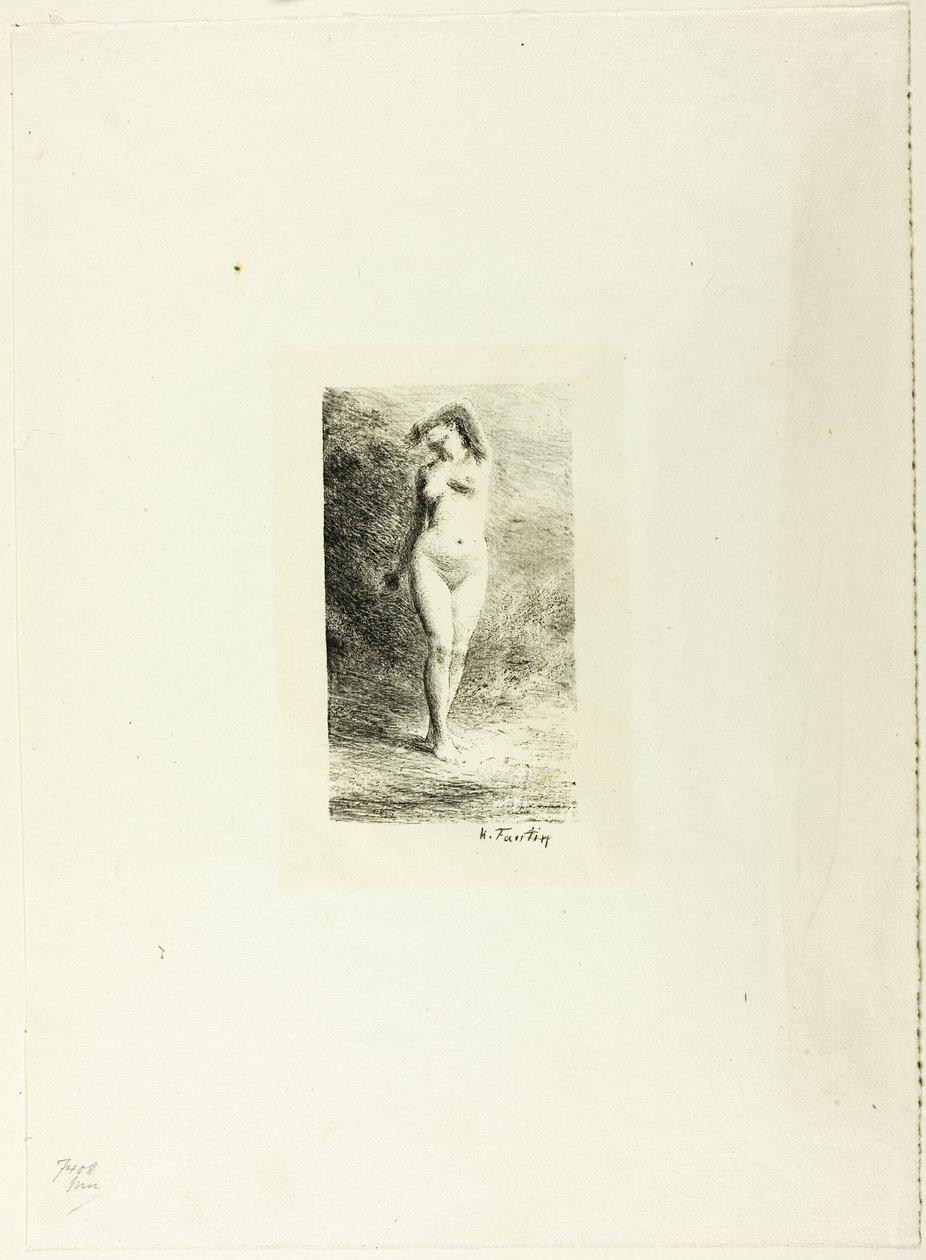 Studie av stående kvinne, sett forfra av Ignace Henri Jean Fantin Latour
