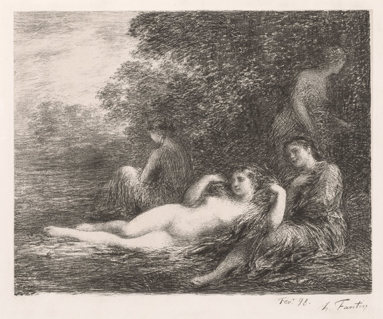Badegjestene av Ignace Henri Jean Fantin Latour