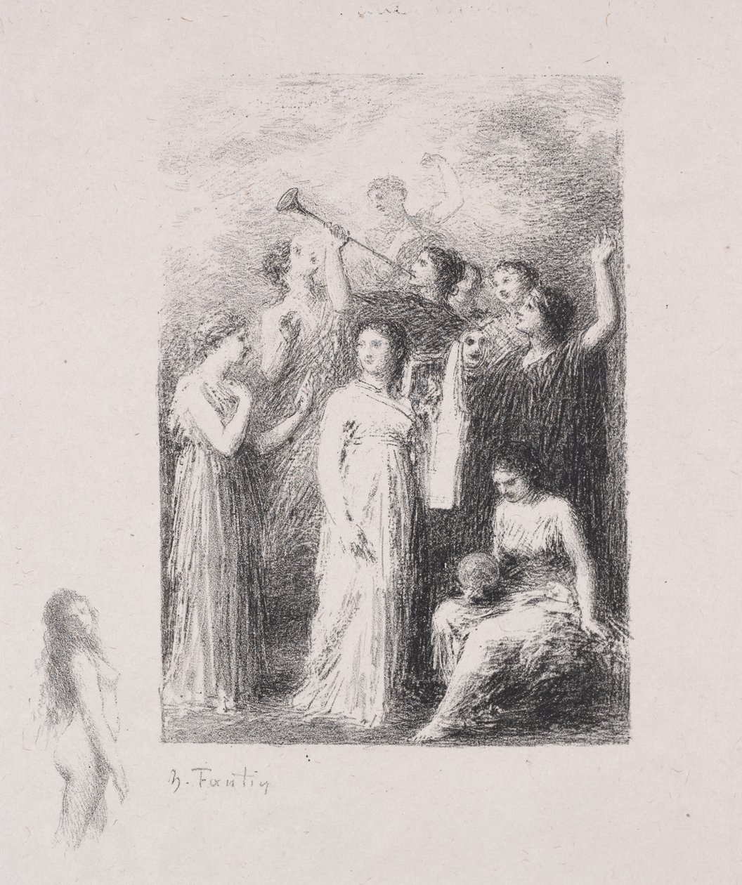 Den blinde av Ignace Henri Jean Fantin Latour