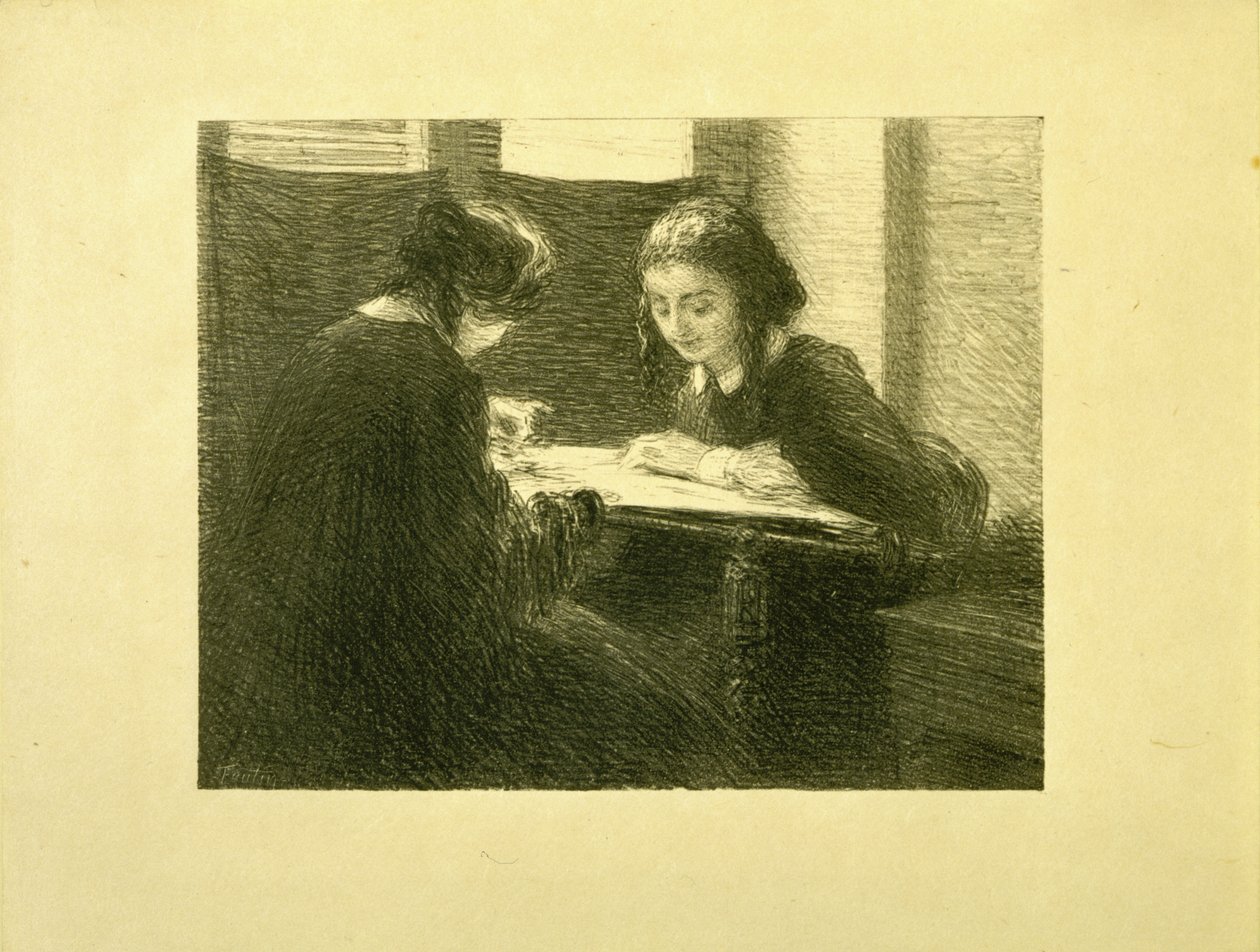 Brodererne, nr. 3 av Ignace Henri Jean Fantin Latour