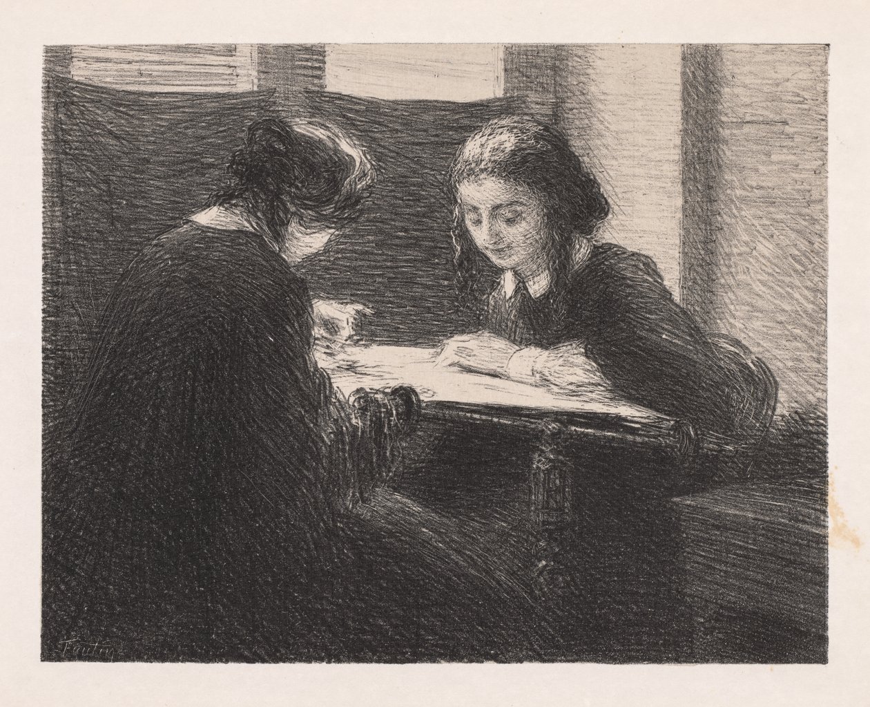 The Embroideres, av Ignace Henri Jean Fantin Latour