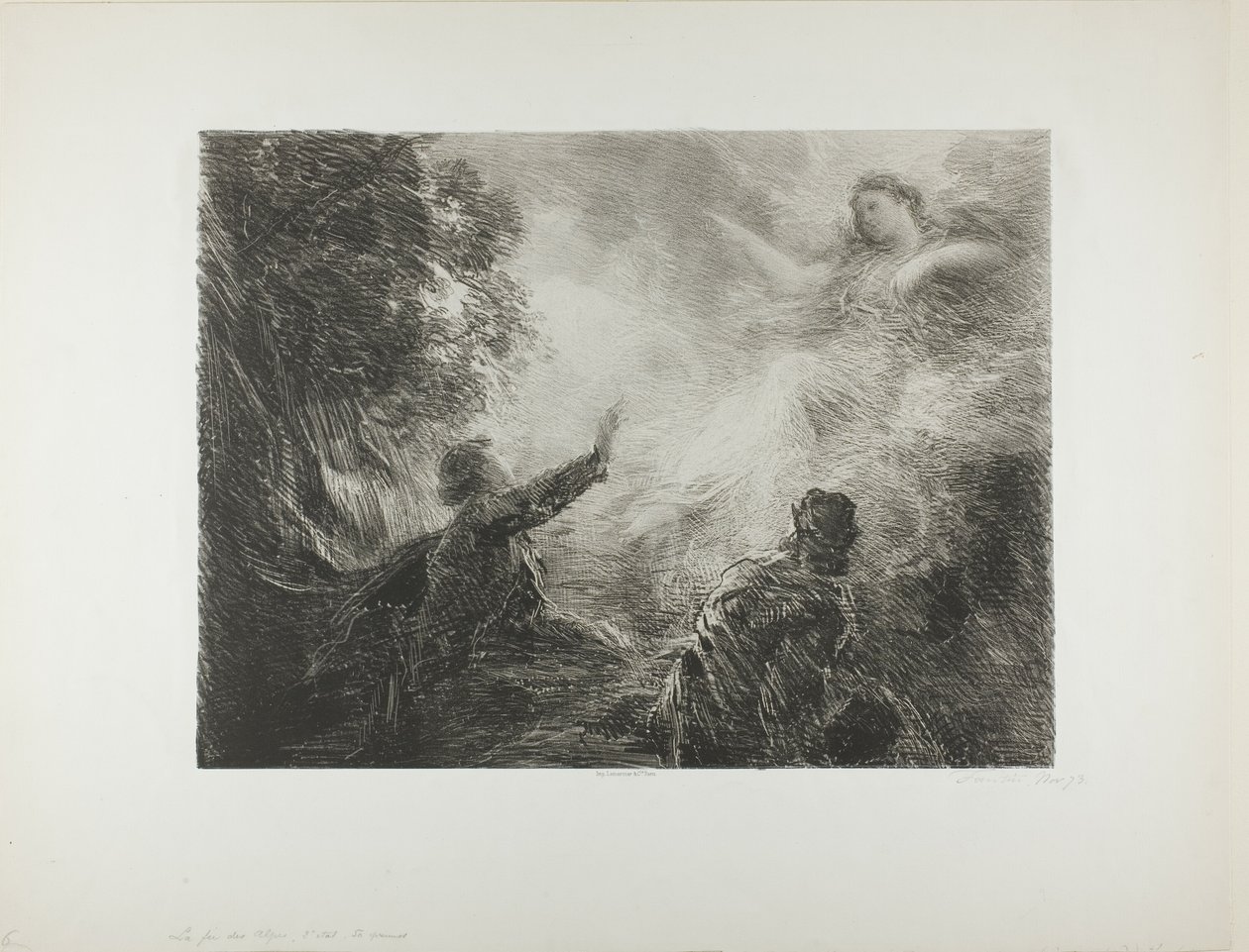 The Fairy of the Alps, første tallerken av Ignace Henri Jean Fantin Latour