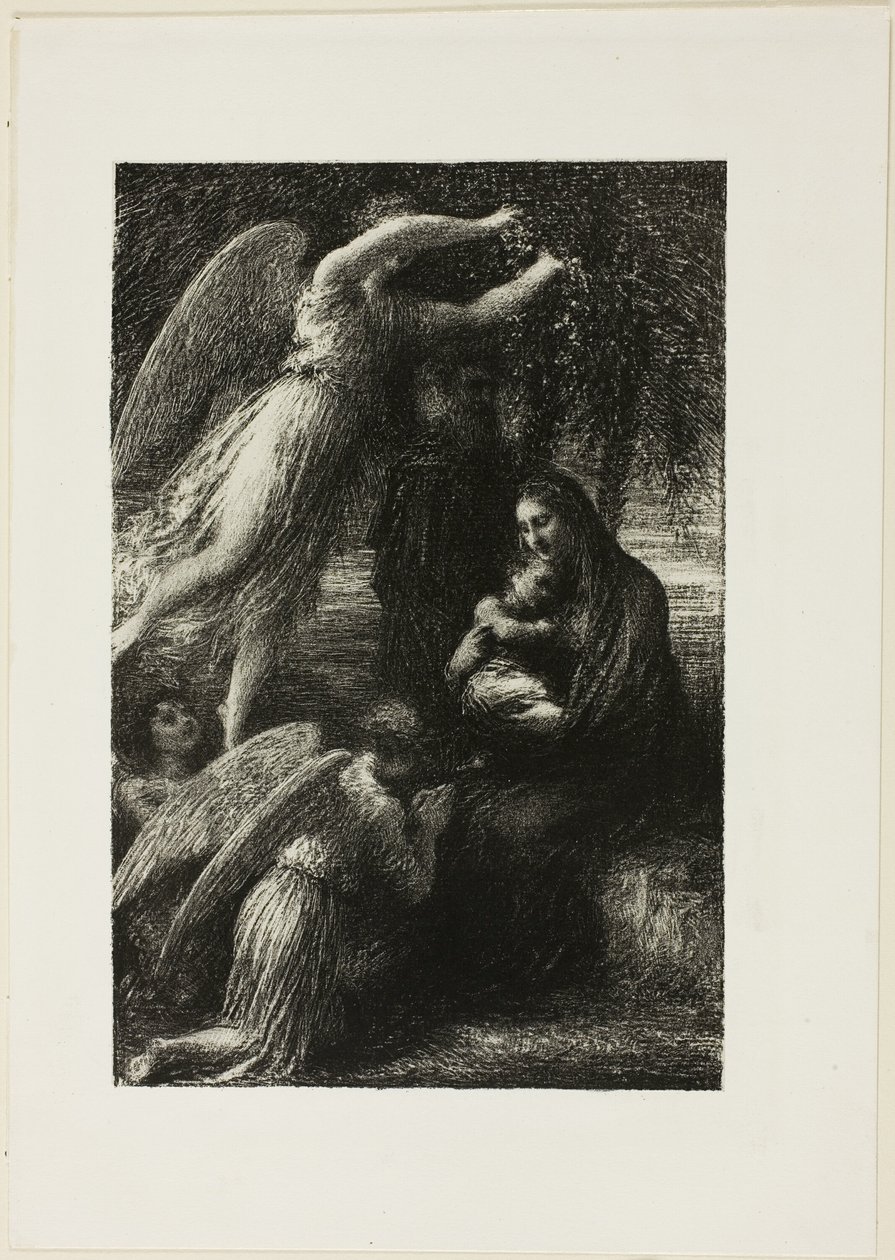 The Infancy of Christ: The Repose of the Holy Family av Ignace Henri Jean Fantin Latour