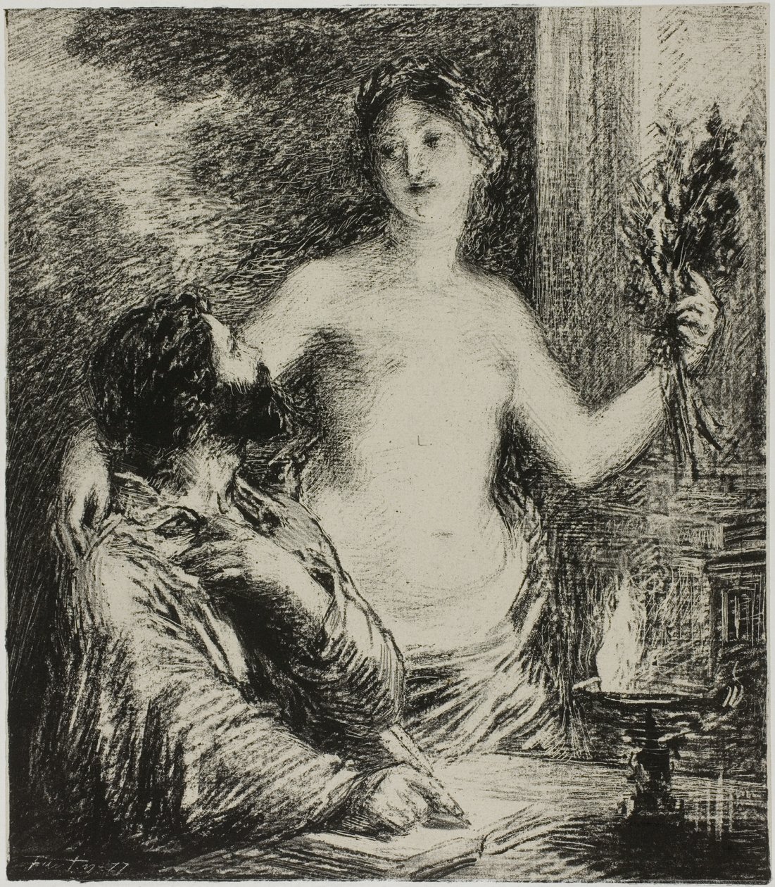 Musikeren av Ignace Henri Jean Fantin Latour