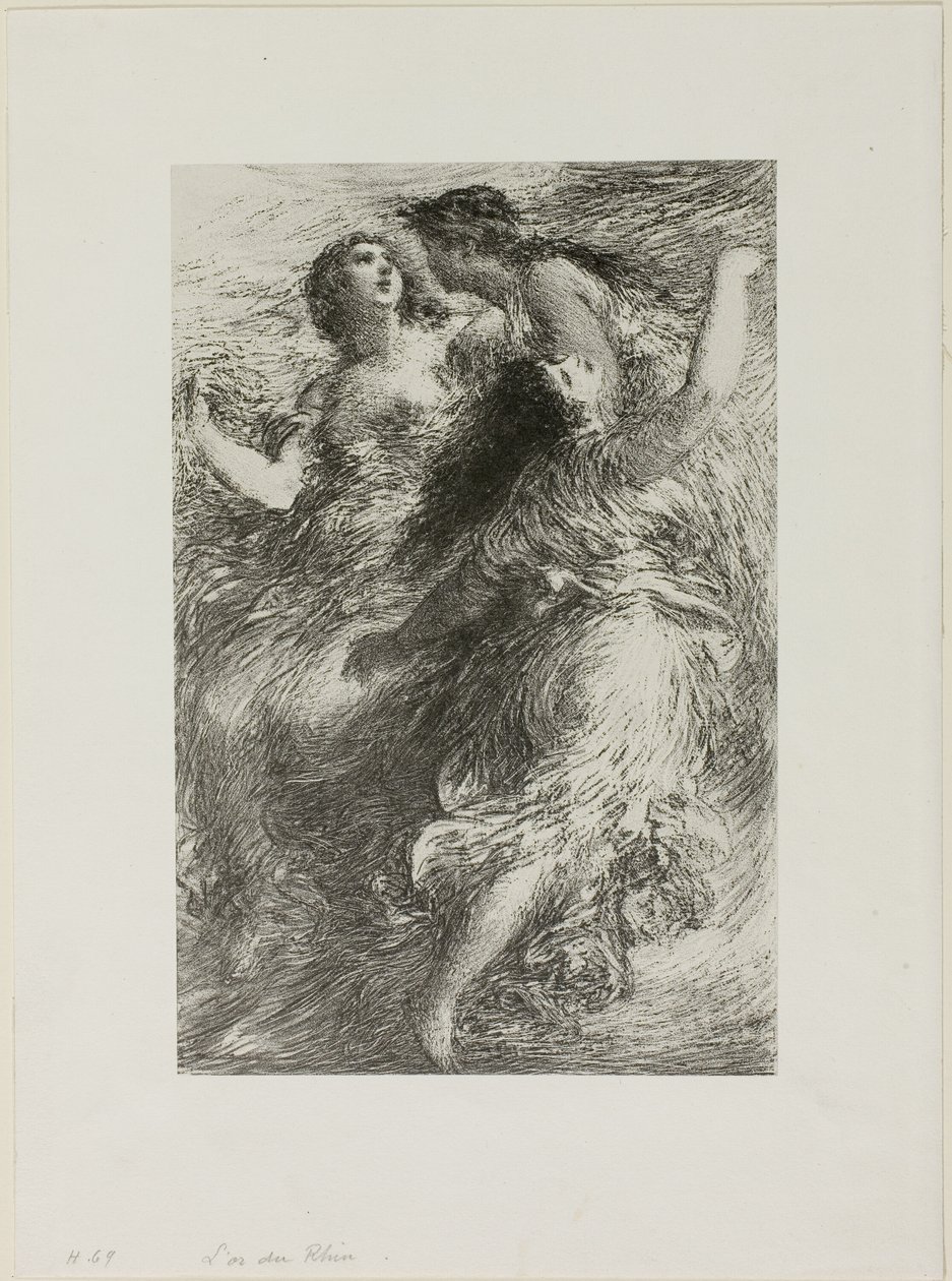 The Rhinegold: Scene I, The Rhinegolds av Ignace Henri Jean Fantin Latour