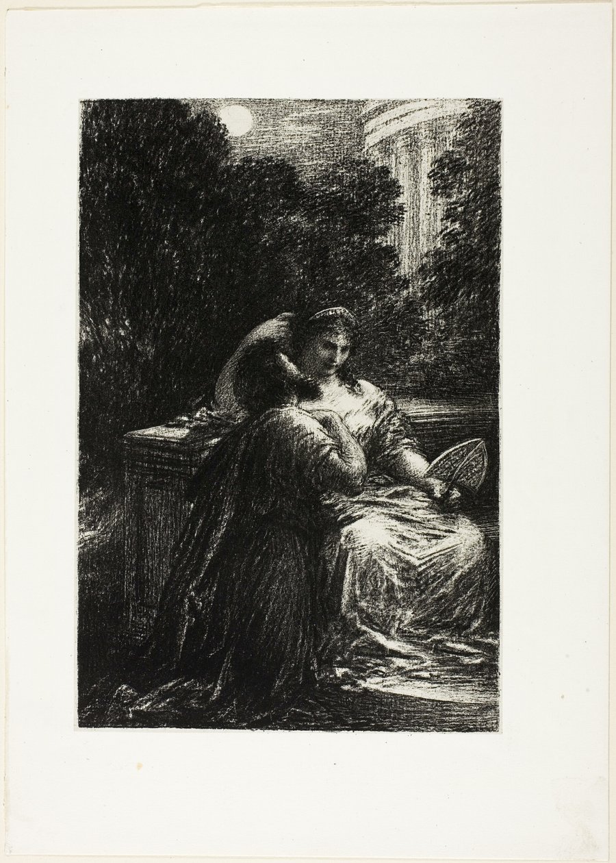 The Trojans at Carthage: Act III, Love Duet av Ignace Henri Jean Fantin Latour