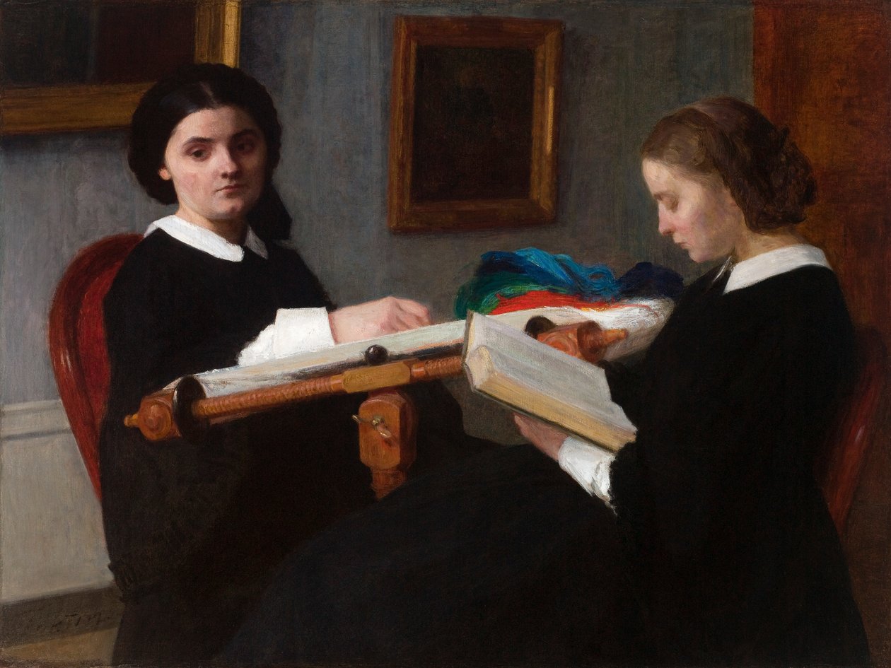 De to søstrene av Ignace Henri Jean Fantin Latour