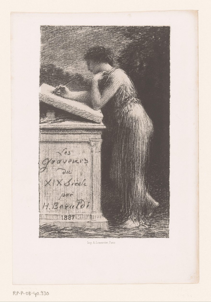 Titelprent voor: Gravørene fra det 19. århundre Litografi av Ignace Henri Jean Fantin Latour