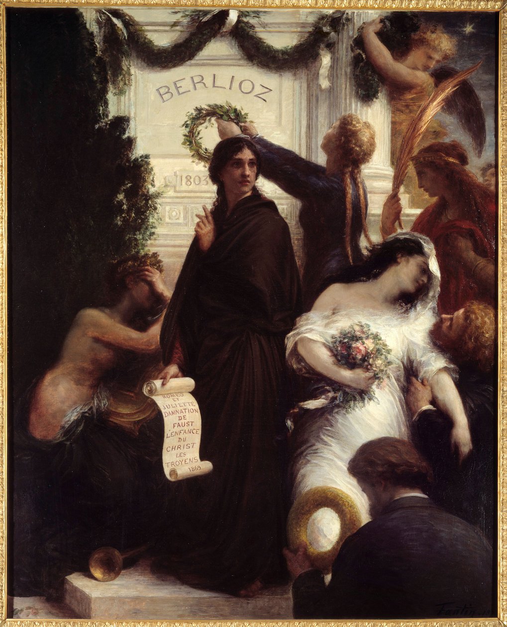 Hyllest til Berlioz. Hector Berlioz , fransk komponist (1803-1869). Maleri av Henri Fantin-Latour (Fantin Latour av Ignace Henri Jean Fantin Latour