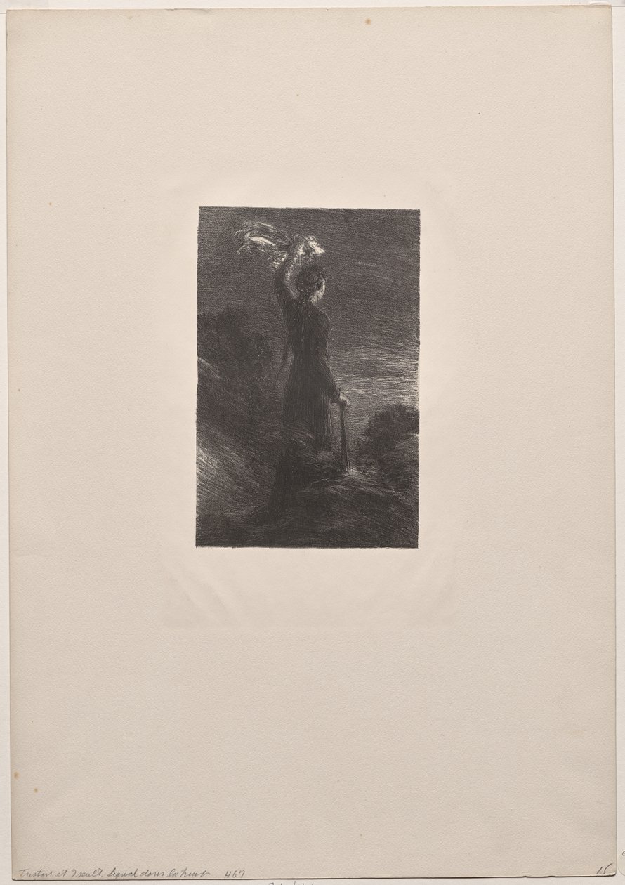 Tristan og Isolde, Act II: Signal in the Night av Ignace Henri Jean Fantin Latour