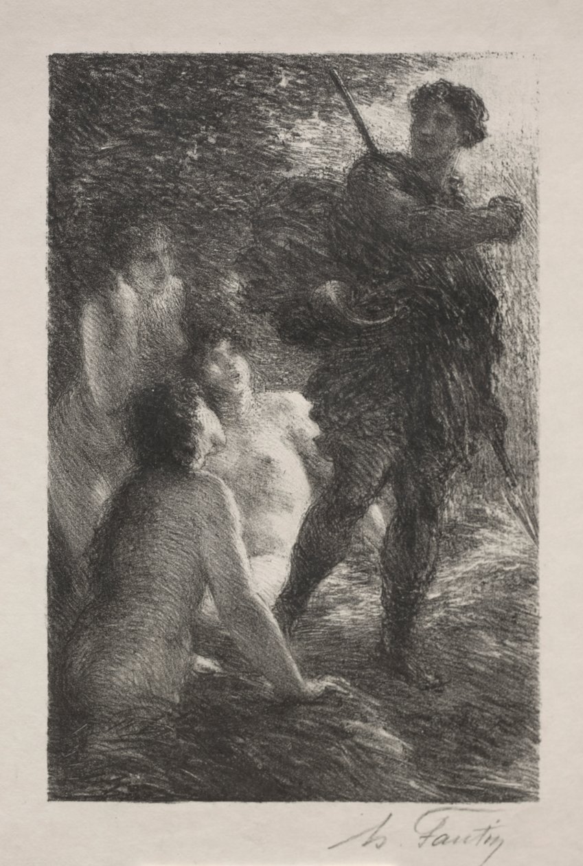 Twilight of the Gods, Act III: Sigfried and the Rhine Maidens av Ignace Henri Jean Fantin Latour