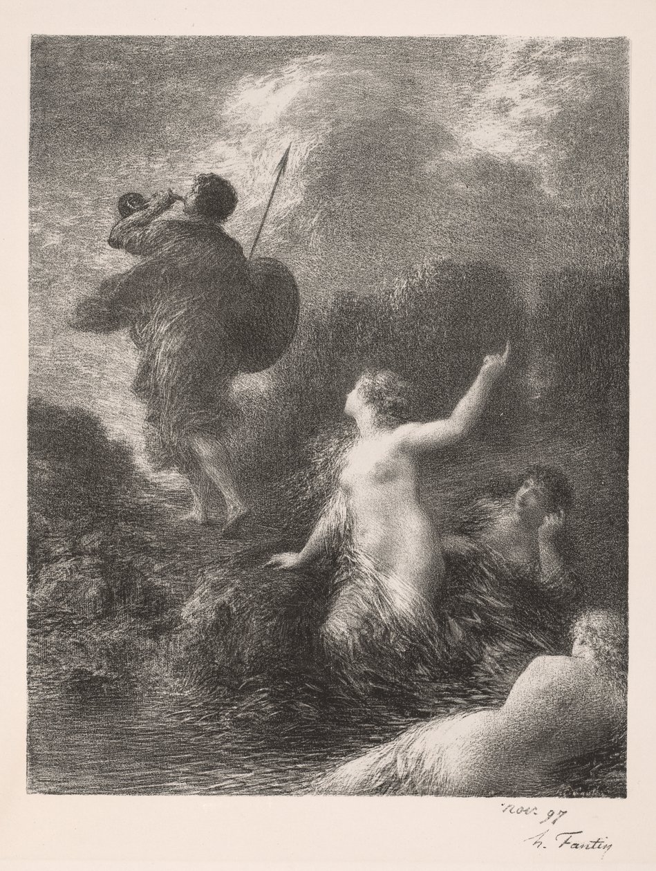Twilight of the Gods: Siegfried and the Rhine Maidens av Ignace Henri Jean Fantin Latour