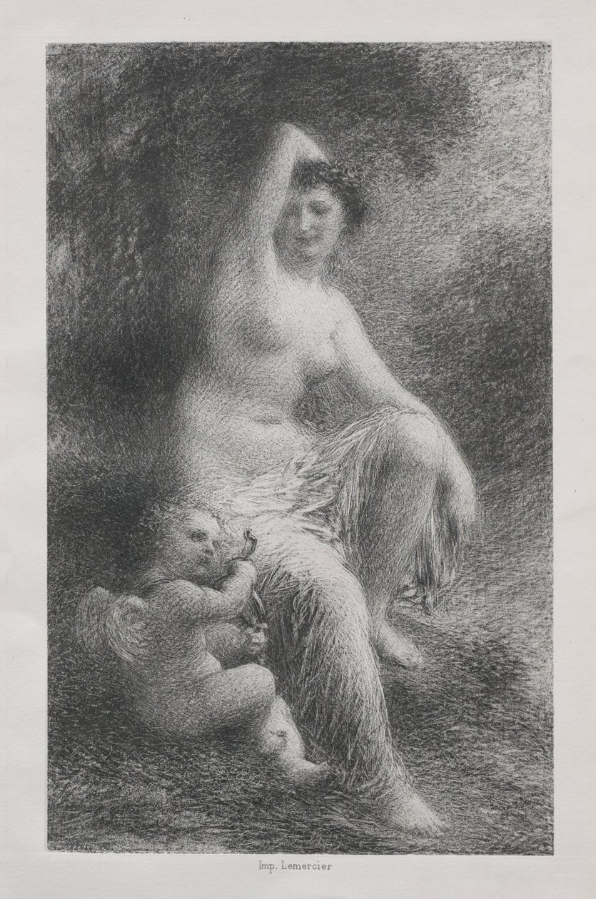 Venus og Amor av Ignace Henri Jean Fantin Latour