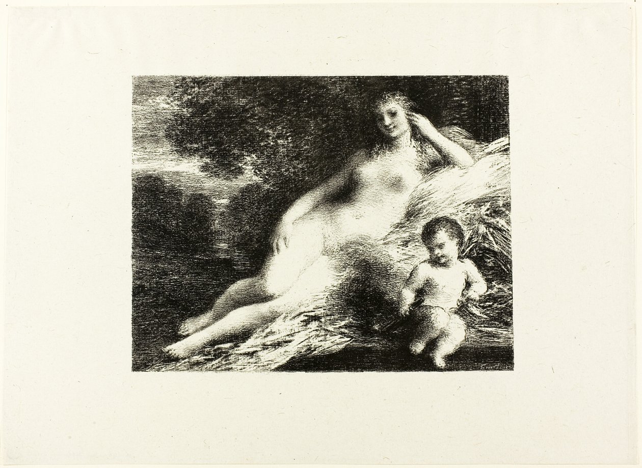 Venus og Amor, andre plate av Ignace Henri Jean Fantin Latour