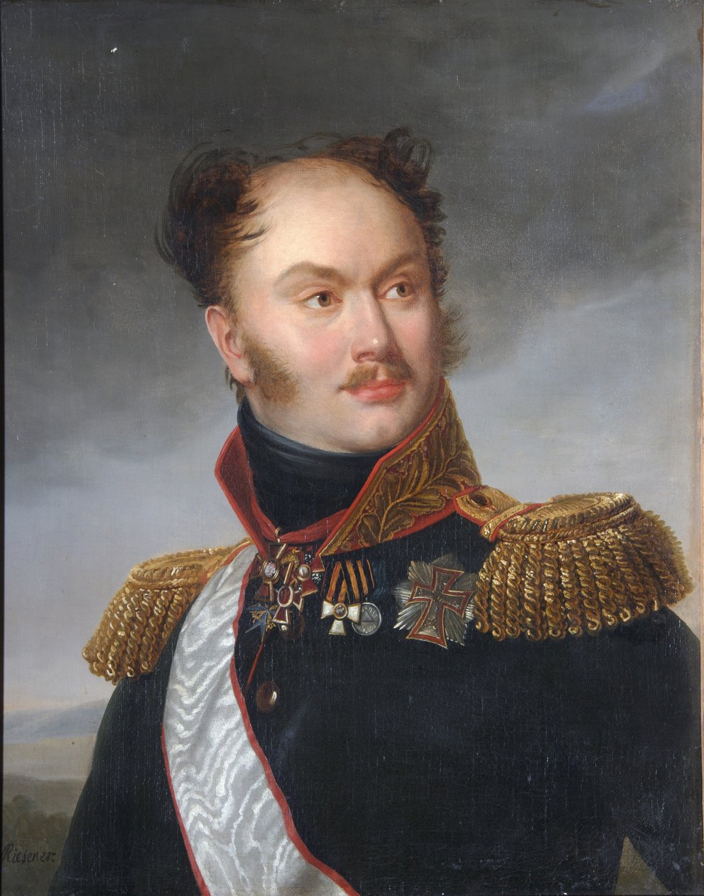 Portrett av grev Mikhail Fyodorovich Orlov 1788-1842, ca 1818 av Henri Françoiss Riesener