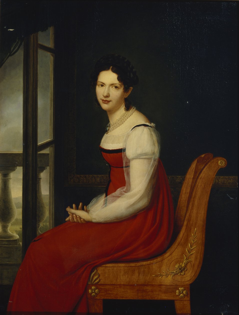Portrett av prinsesse Varvara Sergeyevna Dolgorukova 1793-1833, født Gagarina, ca 1820 av Henri Françoiss Riesener
