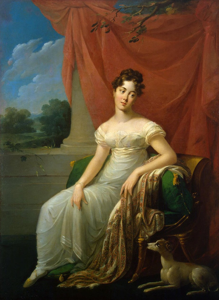 Portrett av Sofia Apraxina, 1818 av Henri Françoiss Riesener