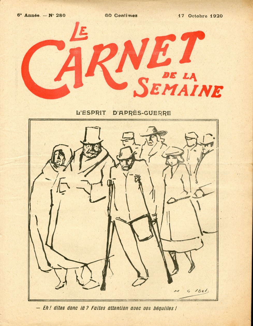Forside av "" Ukens notatbok "", Satirical in Colors av Henri Gabriel Ibels