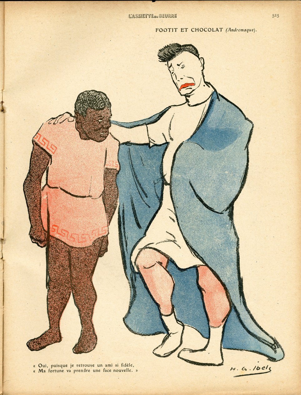 L'Plate au beurre, nummer 501, satirisk i farger av Henri Gabriel Ibels