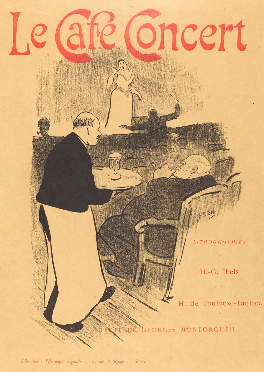 Le cafe konsert: Illustrert Cover av Henri Gabriel Ibels