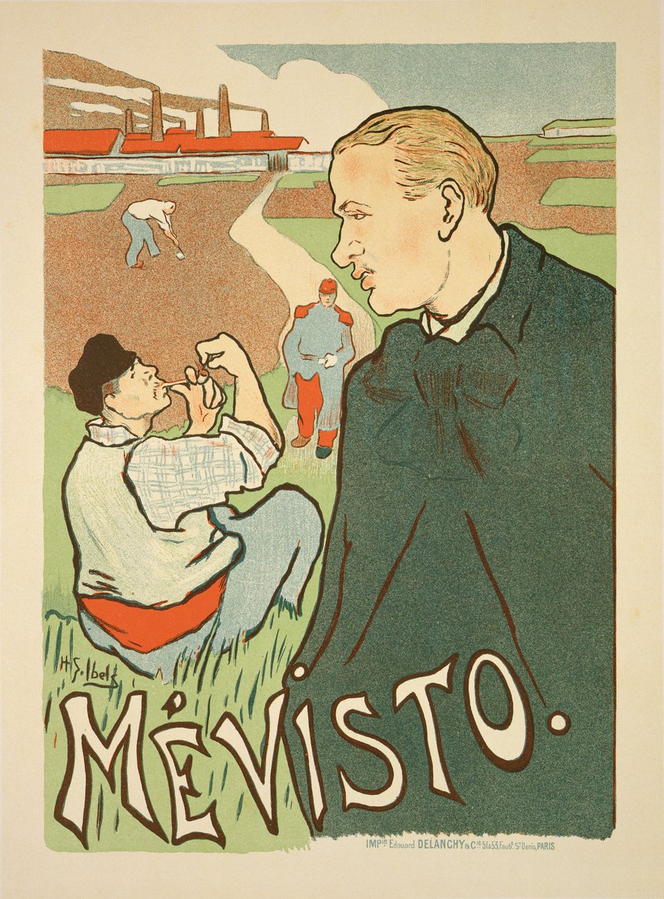 Reproduksjon av en plakat med reklame 