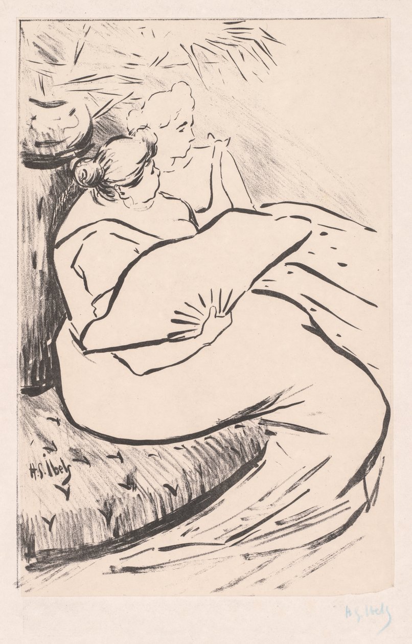 Sittende kvinne, ca. 1895-1900. av Henri Gabriel Ibels