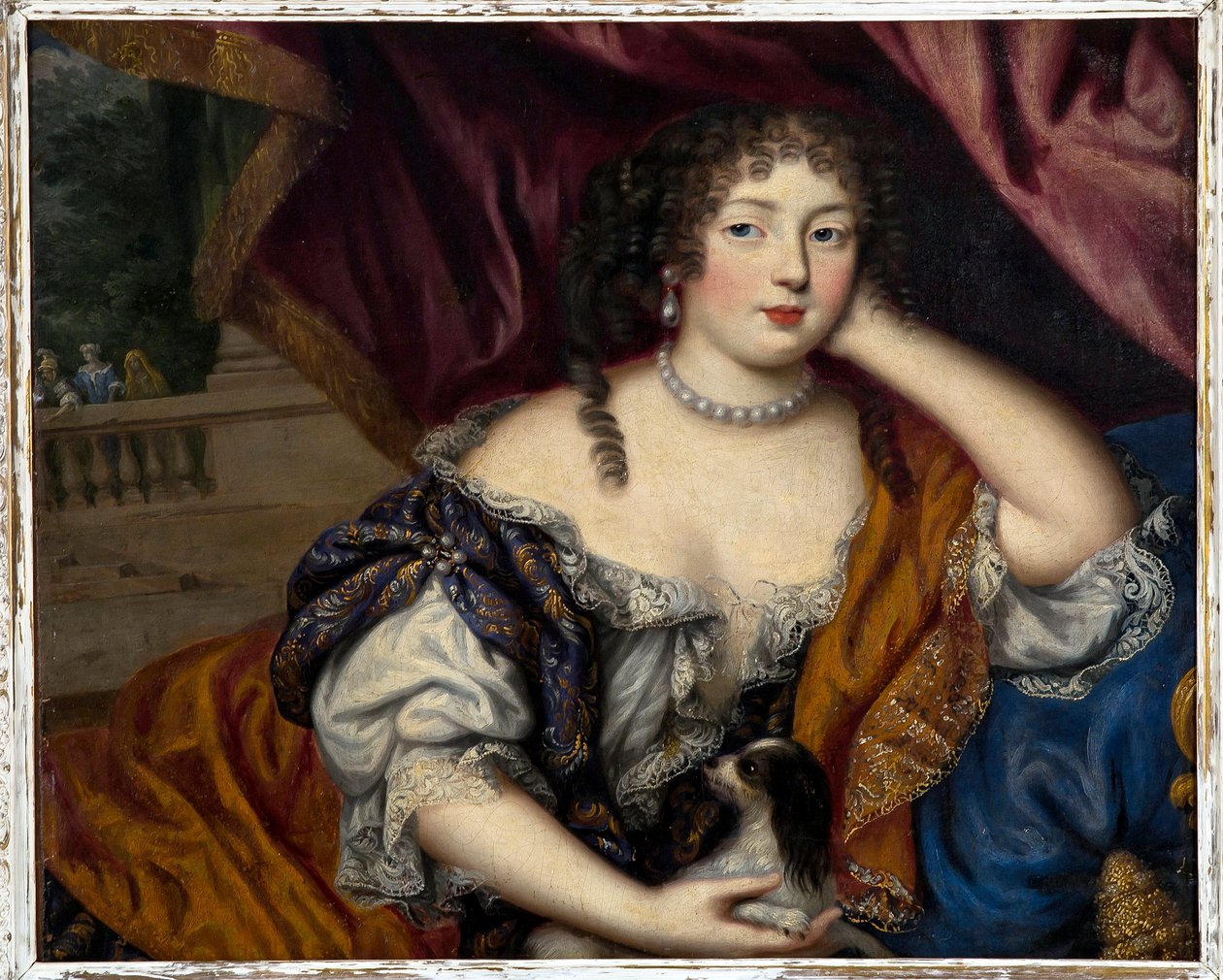 Louise Renee de Penancoet de Keroual (1649-1734) hertuginne av Portsmouth og Aubigny - Portrett av Louise Renee de Penancoet de Keroualle, favoritt elskerinne til kong Charles II av England (1630-1685) av Henri Gascar