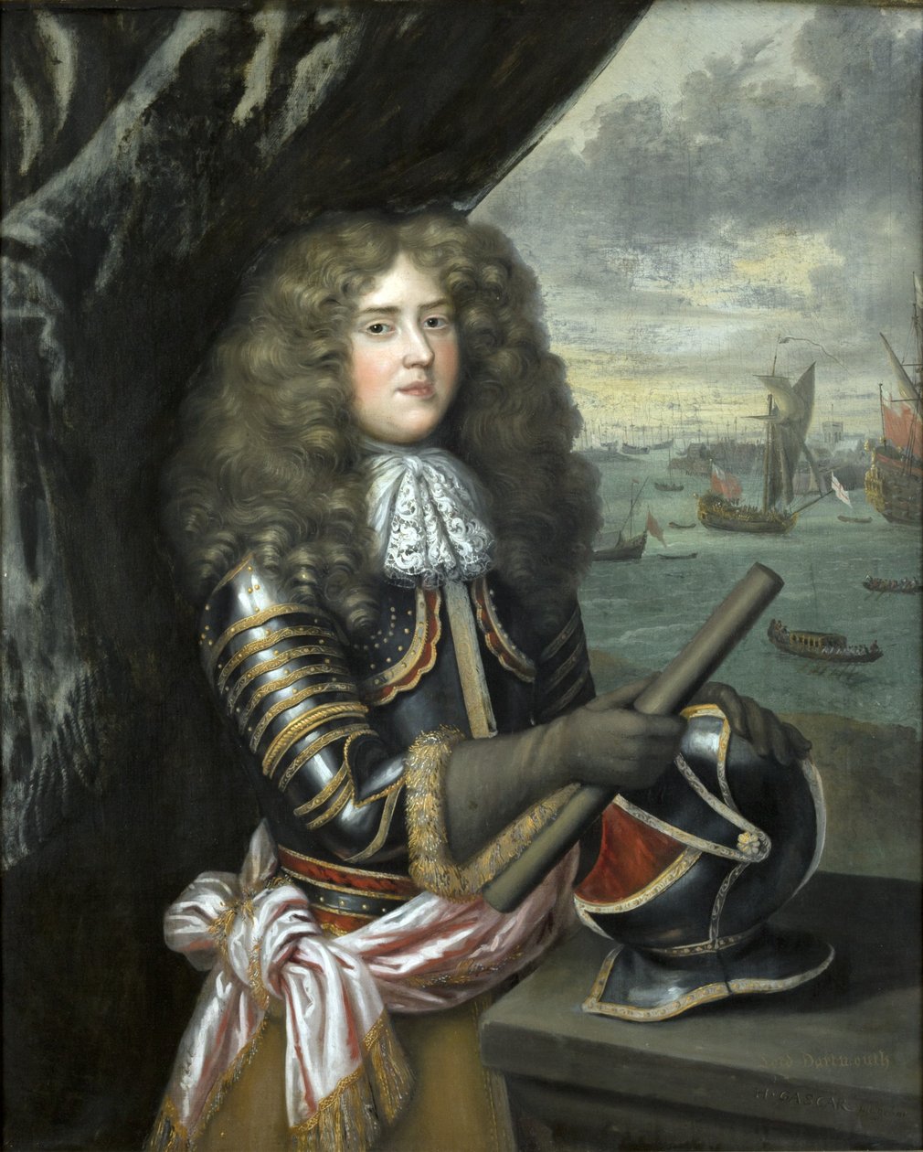Muligens portrett av George Legge, First Baron Dartmouth, ca. 1674-78 av Henri Gascard