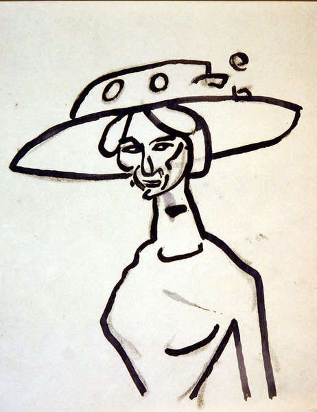 En bredbremmet hatt av Henri Gaudier Brzeska