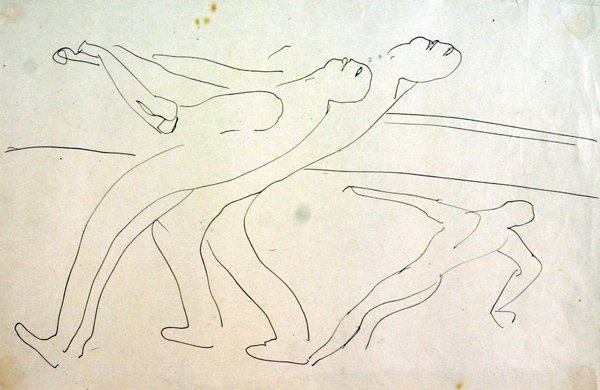 Menn som åpner låseporter av Henri Gaudier Brzeska