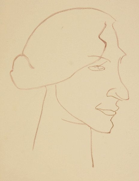 Sophie i profil av Henri Gaudier-Brzeska