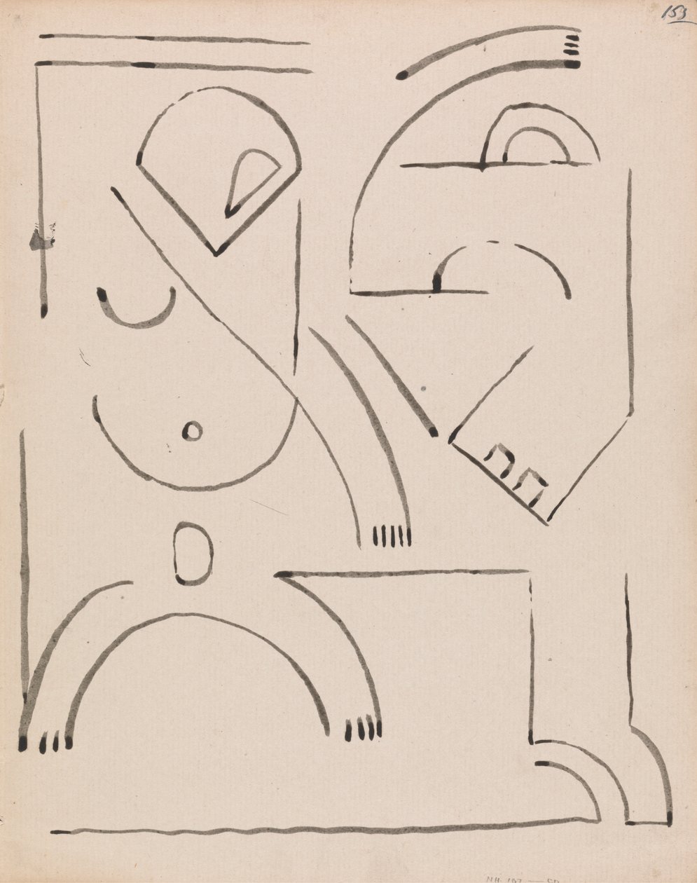 Abstrakt figursammensetning av Henri Gaudier Brzeska