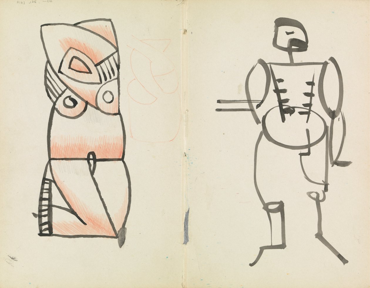 Hukende hunn og stående hann av Henri Gaudier Brzeska