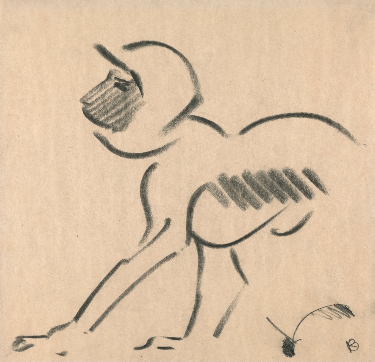 Hukende ape av Henri Gaudier Brzeska