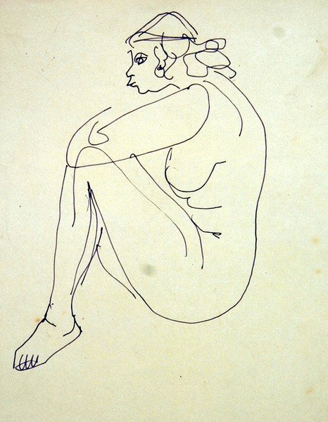 Naken kvinne sitter av Henri Gaudier Brzeska