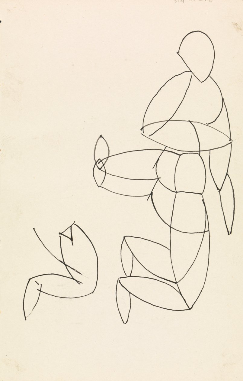 Figurstudie av Henri Gaudier Brzeska