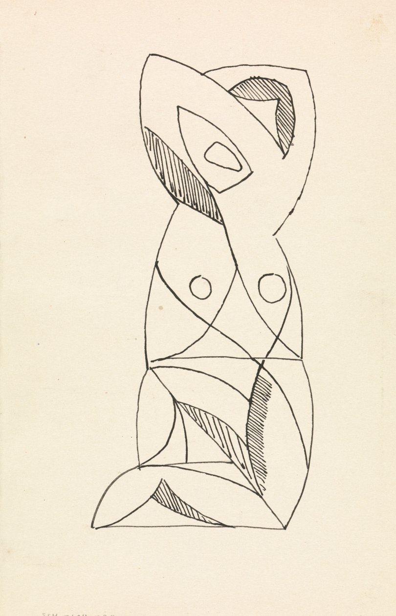 Knælende kvinnefigur av Henri Gaudier Brzeska