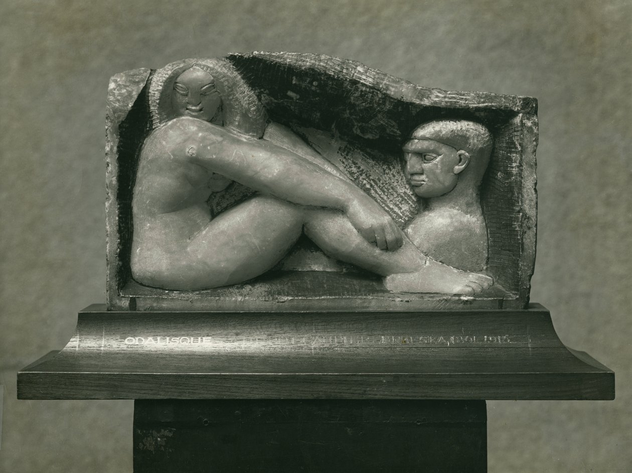 Odalisque (mann og kvinne) 1912-13 (alabast) av Henri Gaudier Brzeska
