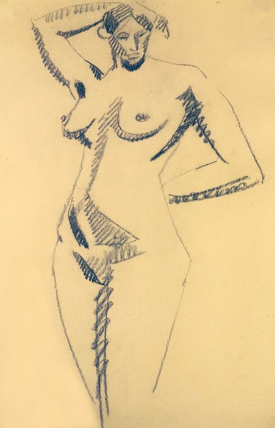 Skulpturell naken kvinne av Henri Gaudier Brzeska