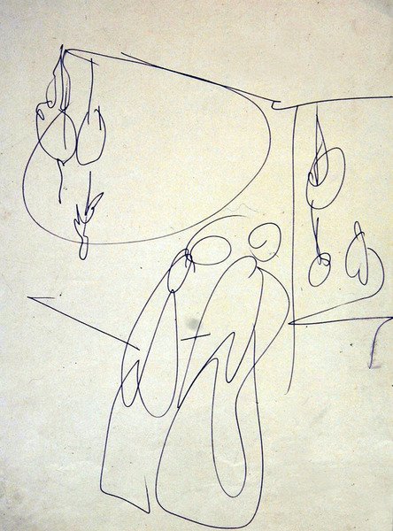 Shoppere utenfor Poulterers av Henri Gaudier Brzeska